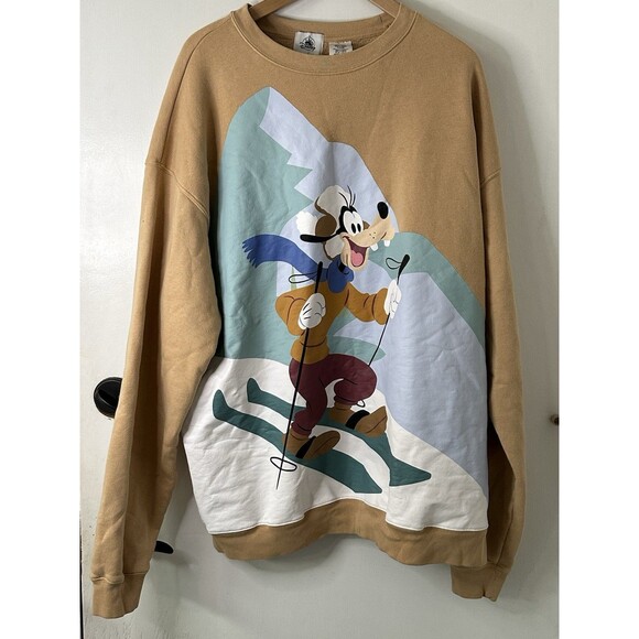 Disneyland Goofy Ski Pullover Sweatshirt Vintage Size 3-XLarge - Picture 2 of 6